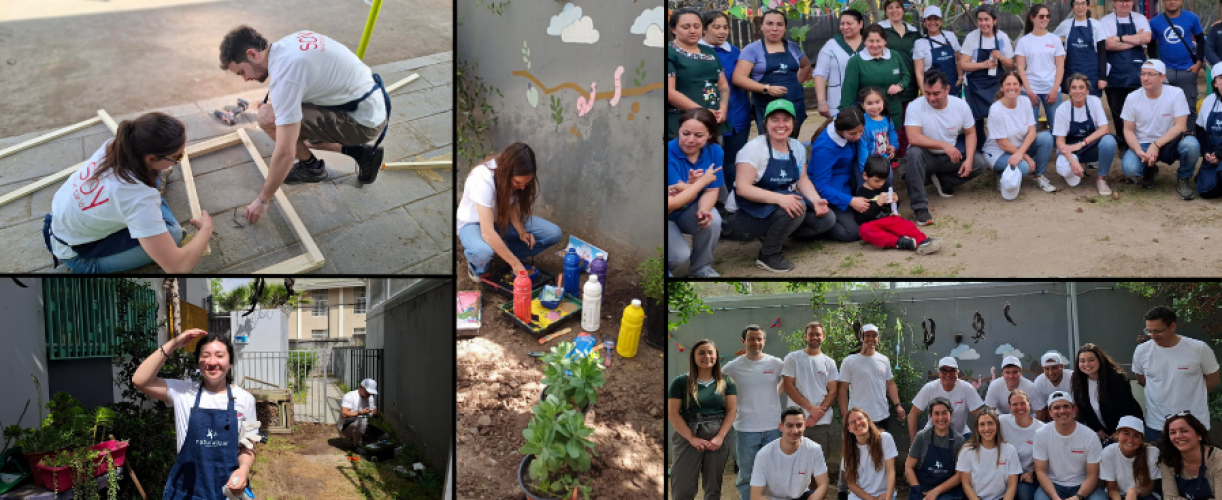 Colaboradores de LarrainVial transforman espacios educativos en Recoleta y Conchalí